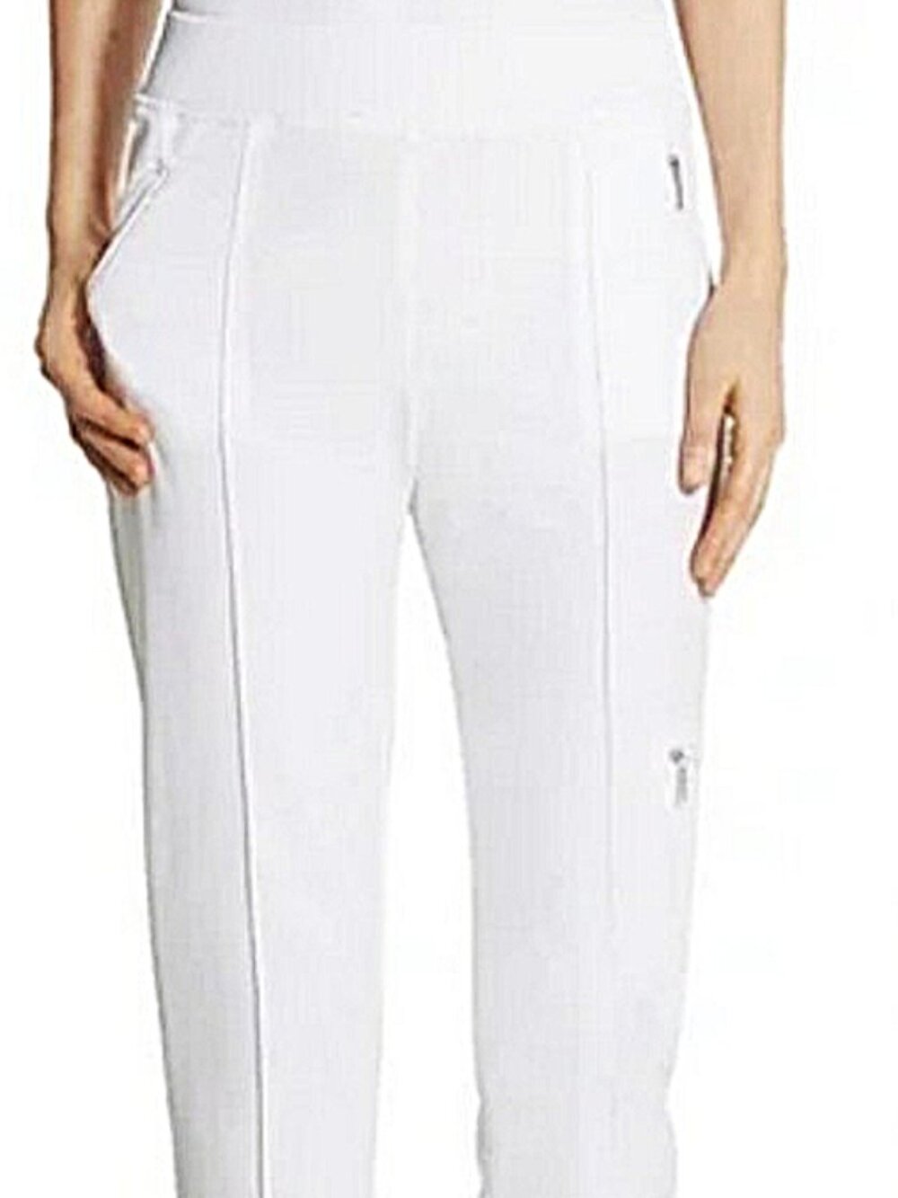Chico's Zenergy Gwen White Crop Pants Size 2